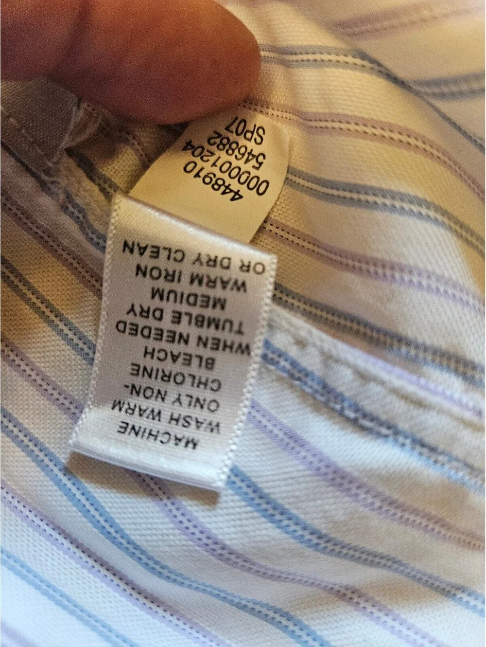 Banana Republic Striped Pattern Long Sleeve XL17 171/2 White Button Italy